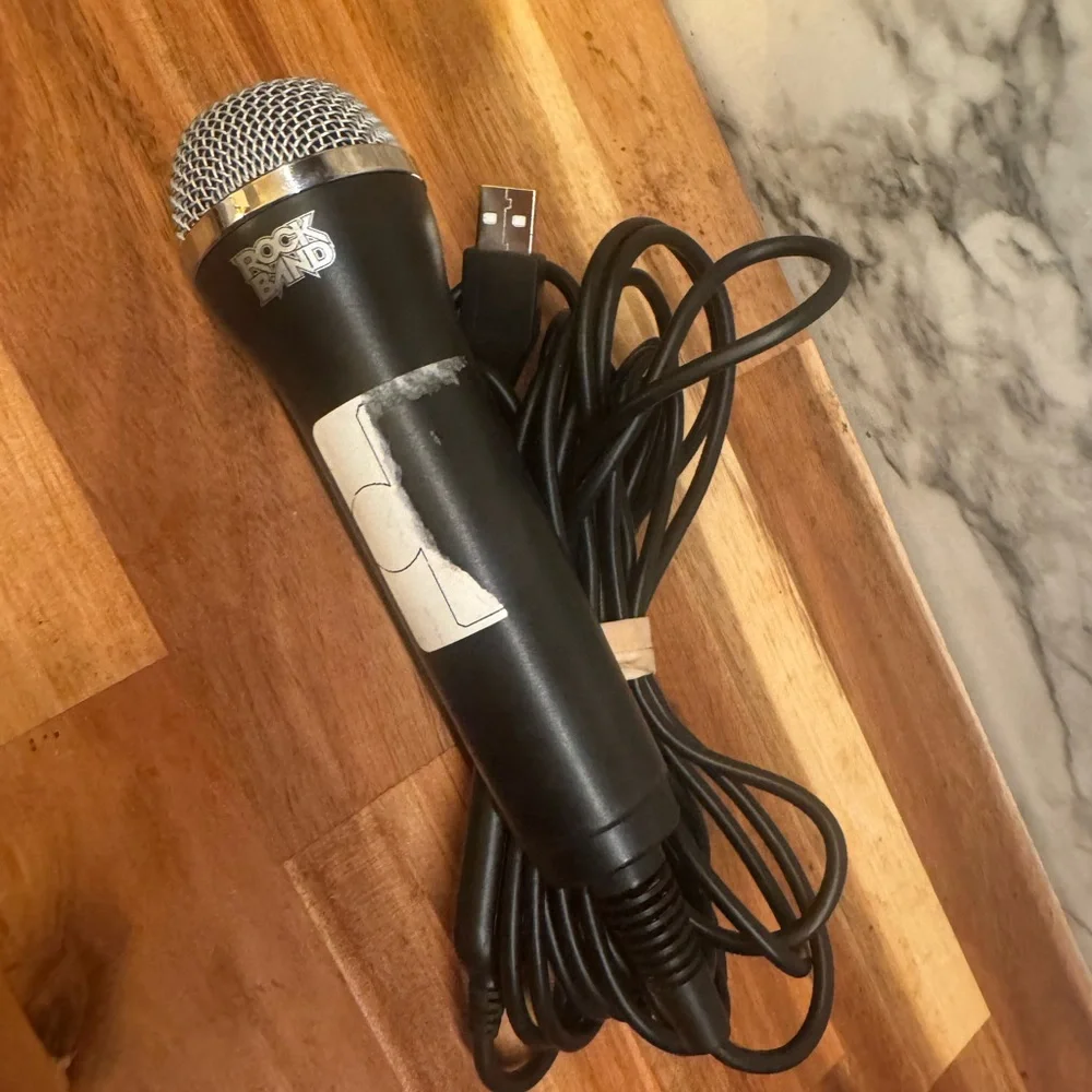 USB Rock Band Karaoke Microphone - Black